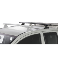 Rhino-Rack Vortex RLT600 Ditch Mount Black 1 Bar Roof Rack (Rear) for MITSUBISHI Triton Gen5 MQ/MR Extra Cab 2DR Ute (04/2015-Current) - JA8810