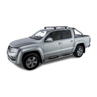 Rhino-Rack Heavy Duty RCH Black 2 Bar Roof Rack for VOLKSWAGEN Amarok 2H Dual Cab 4DR Ute (01/2011-12/2023) - JA9478