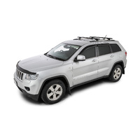 Rhino-Rack Vortex RCL Black 2 Bar Roof Rack for JEEP Grand Cherokee WK2 With Metal Roof Rails 5DR 4WD (01/2011-12/2022) - JA9545