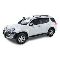 Rhino-Rack Vortex RCL Black 2 Bar Roof Rack for ISUZU MU-X Gen1 LS-T With Roof Rails 5DR SUV (01/2013-12/2021) - JA9671