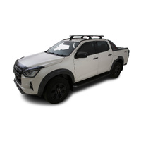 Rhino-Rack Vortex RCL Black 2 Bar Roof Rack for ISUZU D-Max Gen3 (X-Terrain) Crew Cab (With Flush Rails) 4DR Ute (01/2020-Current) - JA9941