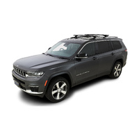 Rhino-Rack Vortex RCL Black 2 Bar Roof Rack for JEEP Grand Cherokee L (7 seater) With Flush Rails 5DR 4WD (01/2022-Current) - JB0192