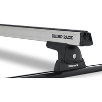 Rhino-Rack Heavy Duty RLT600 Trackmount Silver 1 Bar Roof Rack for HOLDEN Colorado Space Cab 2DR Ute (06/2012-Current) - JB0274