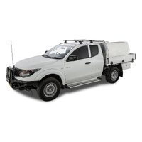 Rhino-Rack Vortex RCH Black 2 Bar Roof Rack for MITSUBISHI Triton Gen5 MQ/MR Extra Cab 2DR Ute (04/2015-Current) - JB0868