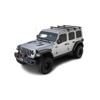 Rhino-Rack Heavy Duty RCL Black 3 Bar Rhino-Rack Backbone Roof Rack for JEEP Wrangler JL Hard Top 4DR 4WD (04/2019-Current) - JB0882