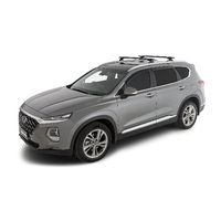 Rhino-Rack Vortex RCL Black 2 Bar Roof Rack for HYUNDAI Santa Fe Gen4 TM With Flush Rails 5DR SUV (01/2018-12/2024) - JB1626