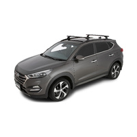 Rhino-Rack Vortex RCL Black 2 Bar Roof Rack for HYUNDAI Tucson Gen 3 - TL/TLE/TL2/TLE2 (Pre Facelift) With Flush Rails 5DR SUV (01/2016-03/2019) - JB1