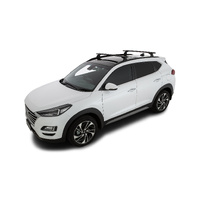 Rhino-Rack Vortex RCL Black 2 Bar Roof Rack for HYUNDAI Tucson Gen 3 - TL3 (Post Facelift) With Flush Rails 5DR SUV (01/2019-12/2021) - JB1632