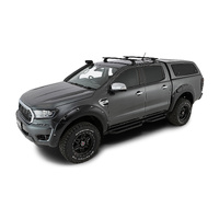 Rhino-Rack Vortex RCH Black 2 Bar Roof Rack for MAZDA BT50 Gen2 Dual Cab 4DR Ute (01/2011-12/2020) - JB1671