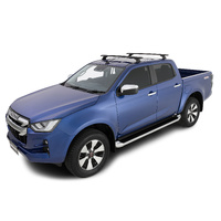 Rhino-Rack Vortex RCH Black 2 Bar Roof Rack for HOLDEN Colorado Crew Cab 4DR Ute (01/2012-12/2020) - JC-00524