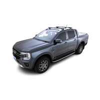 Rhino-Rack Vortex RX Black 2 Bar Roof Rack for MITSUBISHI Pajero NS-NX SWB (With Roof Rails) 2DR 4WD (11/2006-Current) - JC-01532