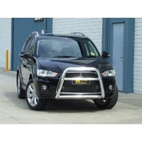 ECB Black Ripple Nudge Bar - Series 2 to suit Mitsubishi Outlander ZH Excludes RX 10/09 - 10/12