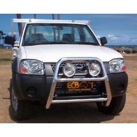 ECB Polished Nudge Bar - Series 2 to suit Nissan Navara D22 4WD (Thai) 10/09 - 12/14