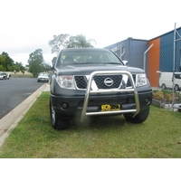 ECB Textura Black Nudge Bar - Series 2 to suit Nissan Navara D40 RX 12/05 - 03/15