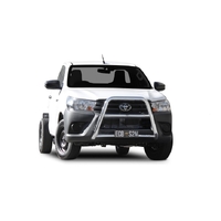 ECB Black Ripple Nudge Bar - Series 2 to suit Toyota HiLux Workmate Wide Cab 05/19 - 07/21