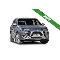 ECB Black Ripple Nudge Bar to suit Mitsubishi Outlander PHEV 04/18 - 07/21