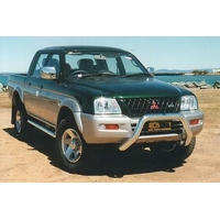 ECB Silver Hammertone Nudge Bar to suit Mitsubishi Triton MK 2WD V6 PET 07/01 - 06/06