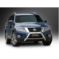 ECB Black Ripple Nudge Bar to suit Nissan Pathfinder R52 Ex HYBRID 10/13 - 11/16