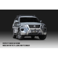 ECB Silver Hammertone Nudge Bar to suit Nissan Patrol Y62 TI-L 08/19 - 11/21