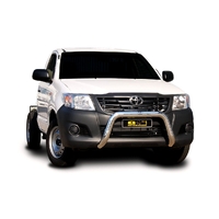 ECB Silver Hammertone Nudge Bar to suit Toyota HiLux 2WD 09/11 - 06/15