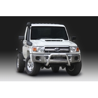 ECB Silver Hammertone Nudge Bar to suit Toyota LandCruiser 79 Series Single Cab 11/16 - Onwards