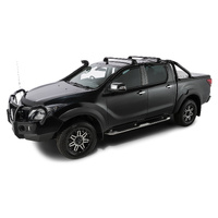 Rhino-Rack Vortex ROC25 Flush Black 2 Bar Roof Rack for MAZDA BT50 Gen2 Dual Cab 4DR Ute (01/2011-12/2020) - RV0321B