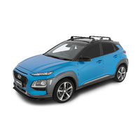 Rhino-Rack Vortex RVP Black 2 Bar Roof Rack for HYUNDAI Kona Gen1 With Flush Rails 5DR SUV (01/2018-12/2023) - RVP69