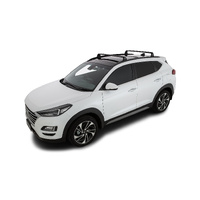 Rhino-Rack Vortex RVP Black 2 Bar Roof Rack for HYUNDAI Tucson Gen 3 - TL3 (Post Facelift) With Flush Rails 5DR SUV (01/2019-12/2021) - RVP70