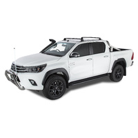 Rhino-Rack Vortex RVPT Black 2 Bar Roof Rack for TOYOTA Hilux Gen 8 Double Cab 4DR Ute (10/2015-Current) - RVPT556